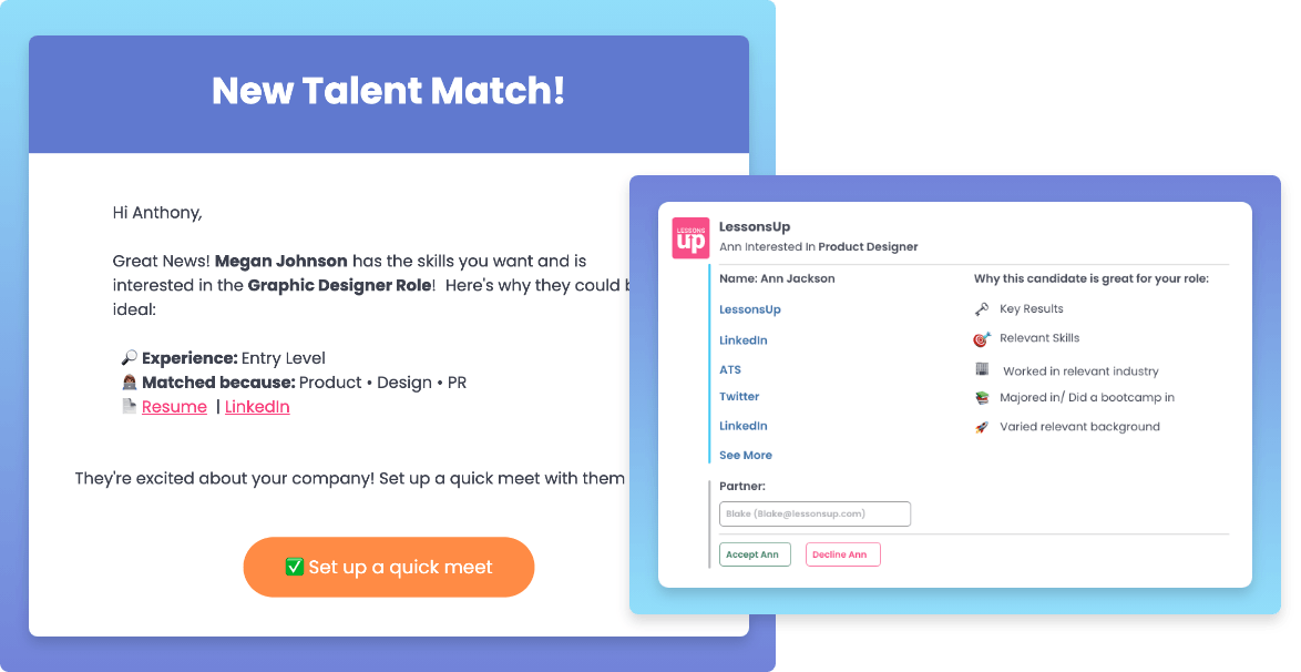 images of our product - talent matching