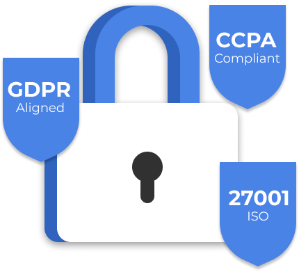 We care about your data,  our platform is CCPA Compliant, ISO 27001 Certified and GDPR Aligned.