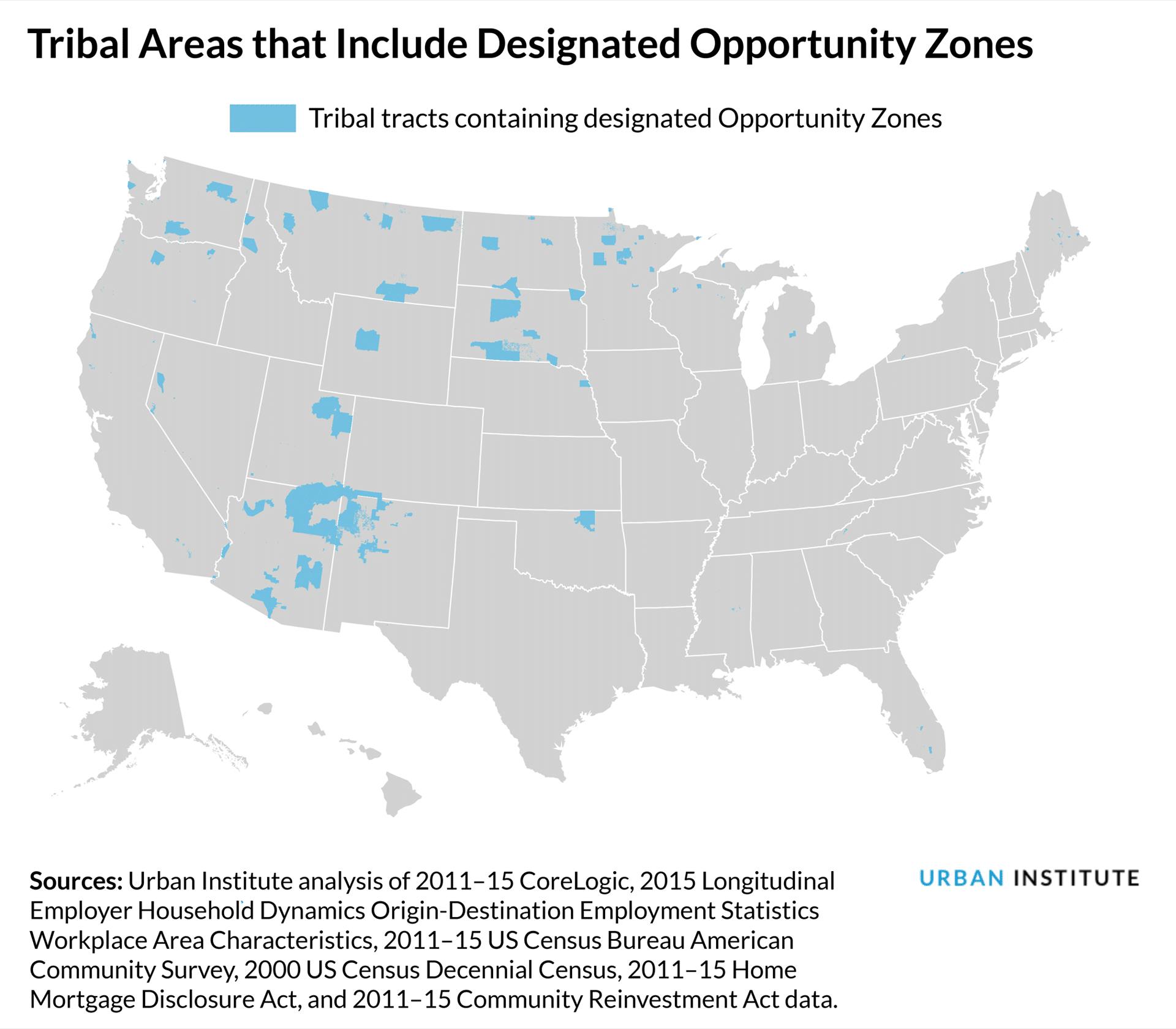 tribal areas that include designated opportunity zones