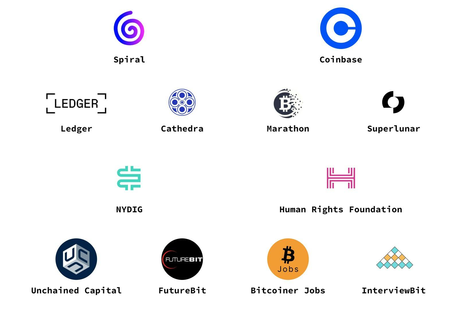 Summer Of Bitcoin Sponsors