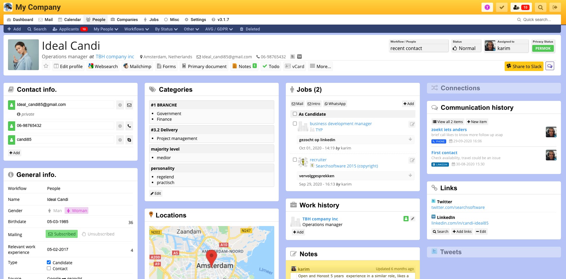 candidate view