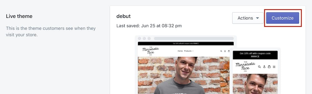 customize theme Shopify