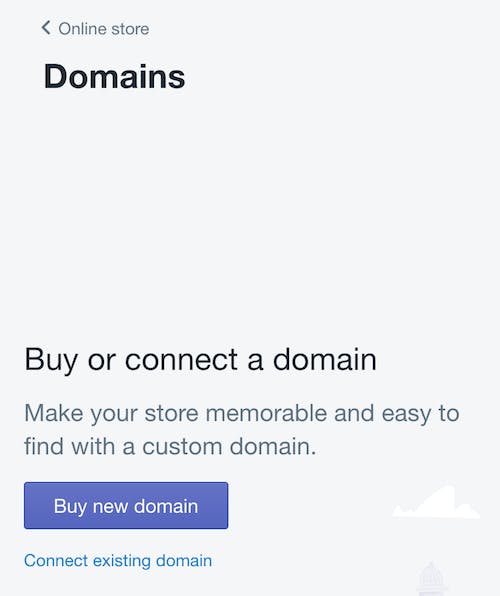 buy or connect a domain