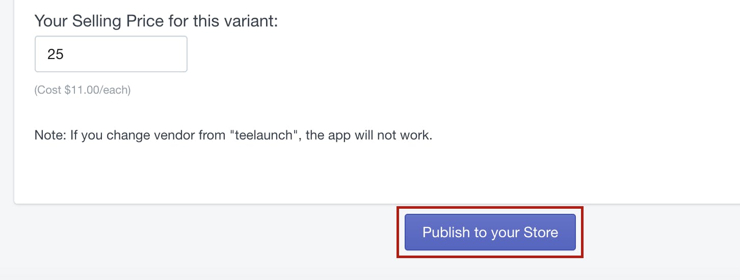 publish to your store