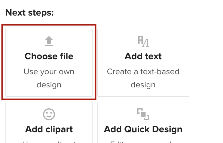 choose file Printful