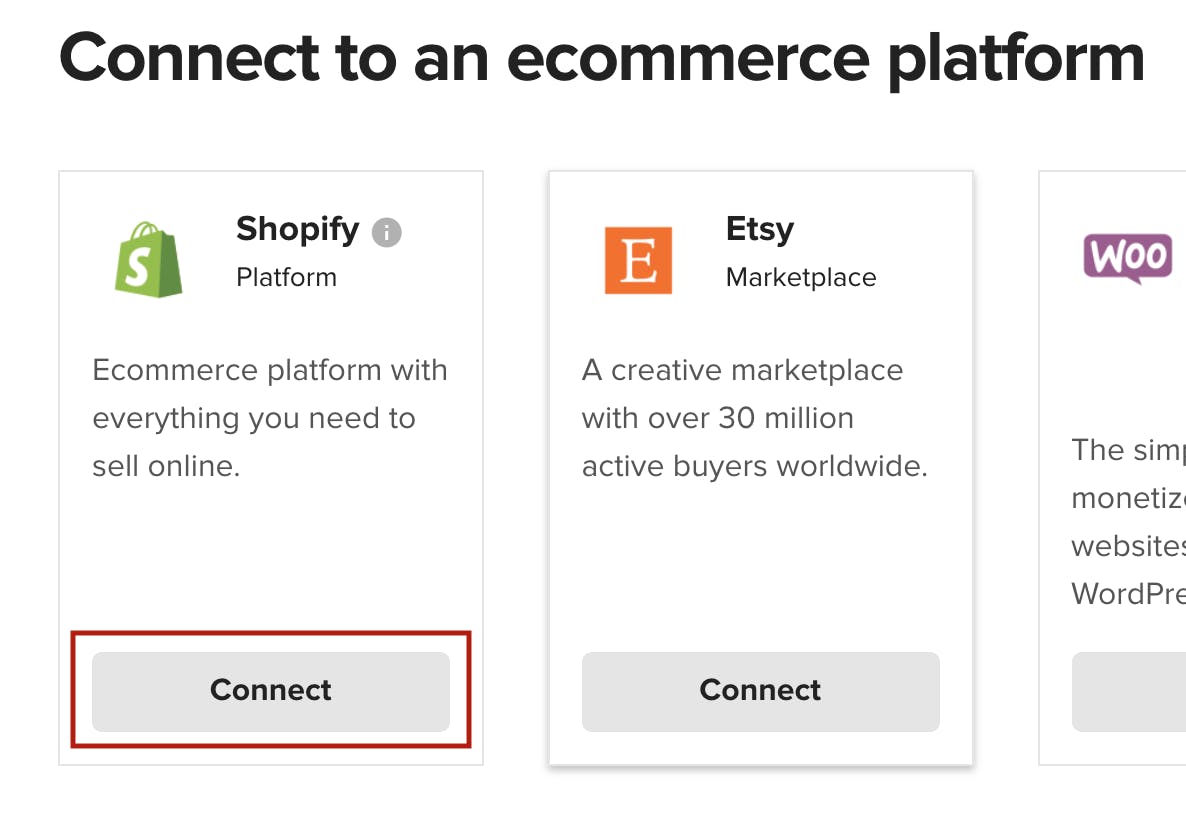 Connect Shopify