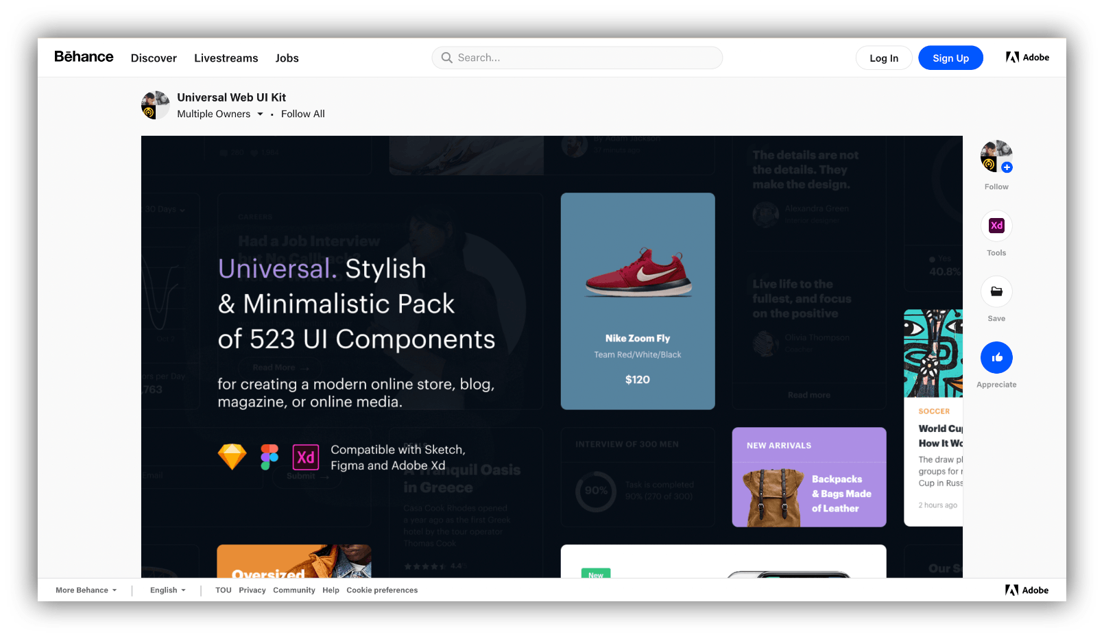 Universal web UI kit + free version