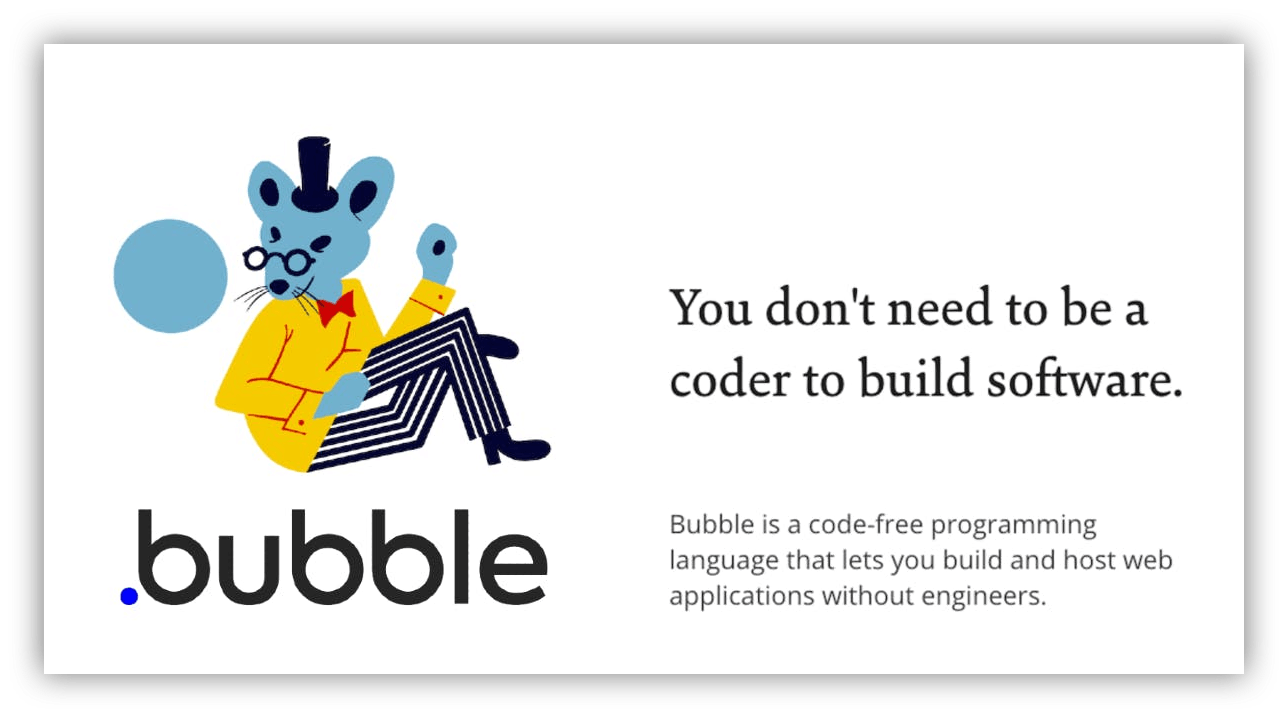 bubble no-code web app builder