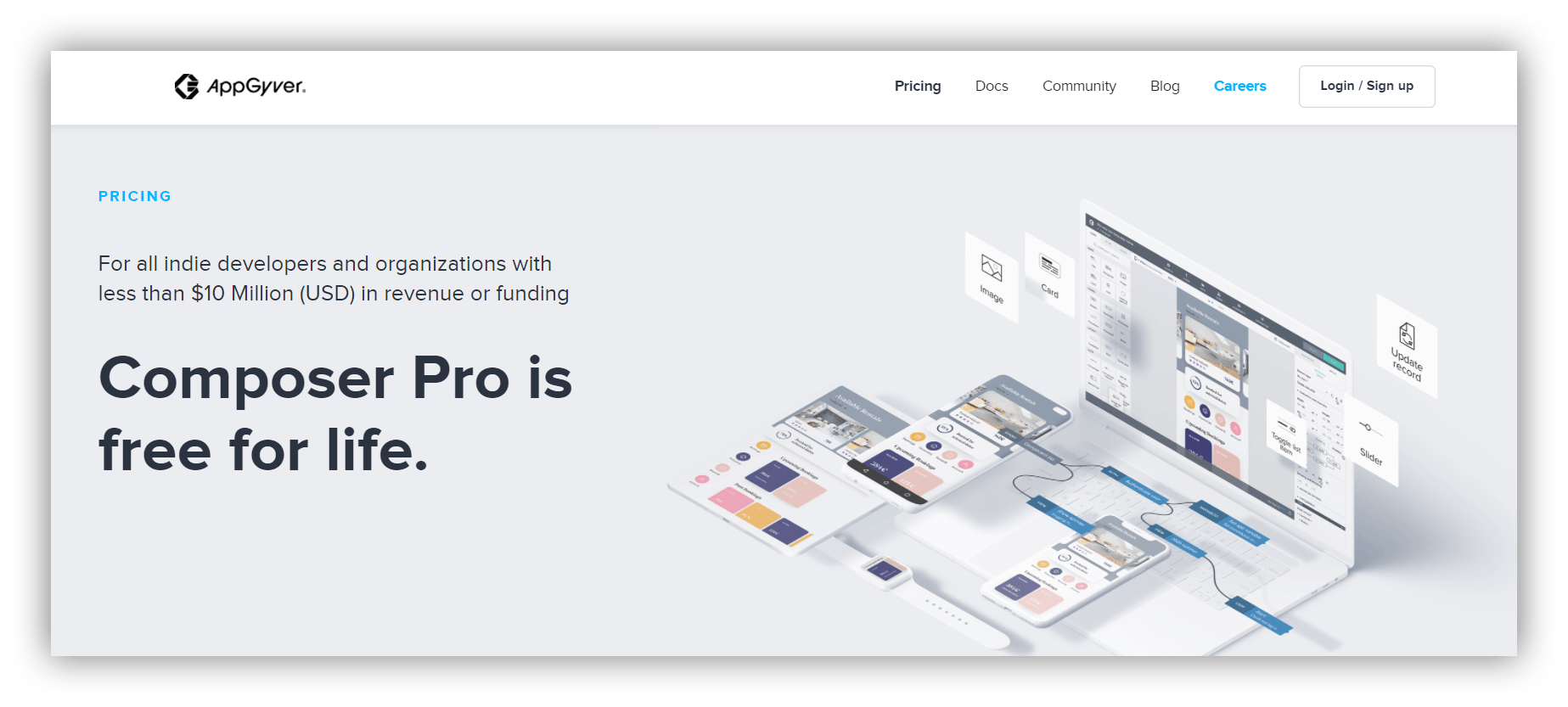appgyver landing page