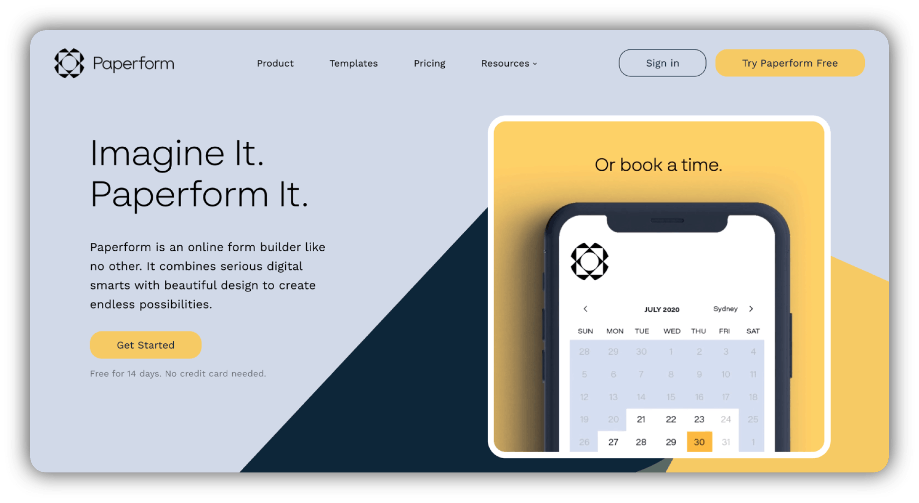 paperform landing page