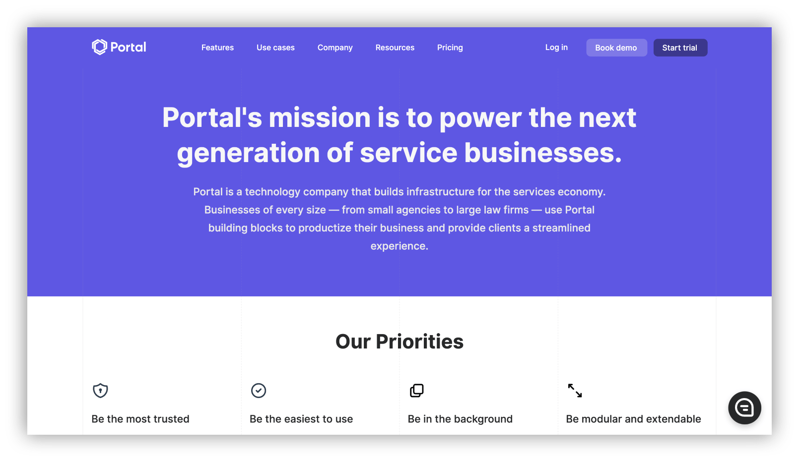 Portal homepage