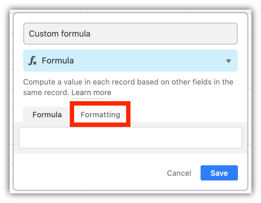 airtable formula formatting