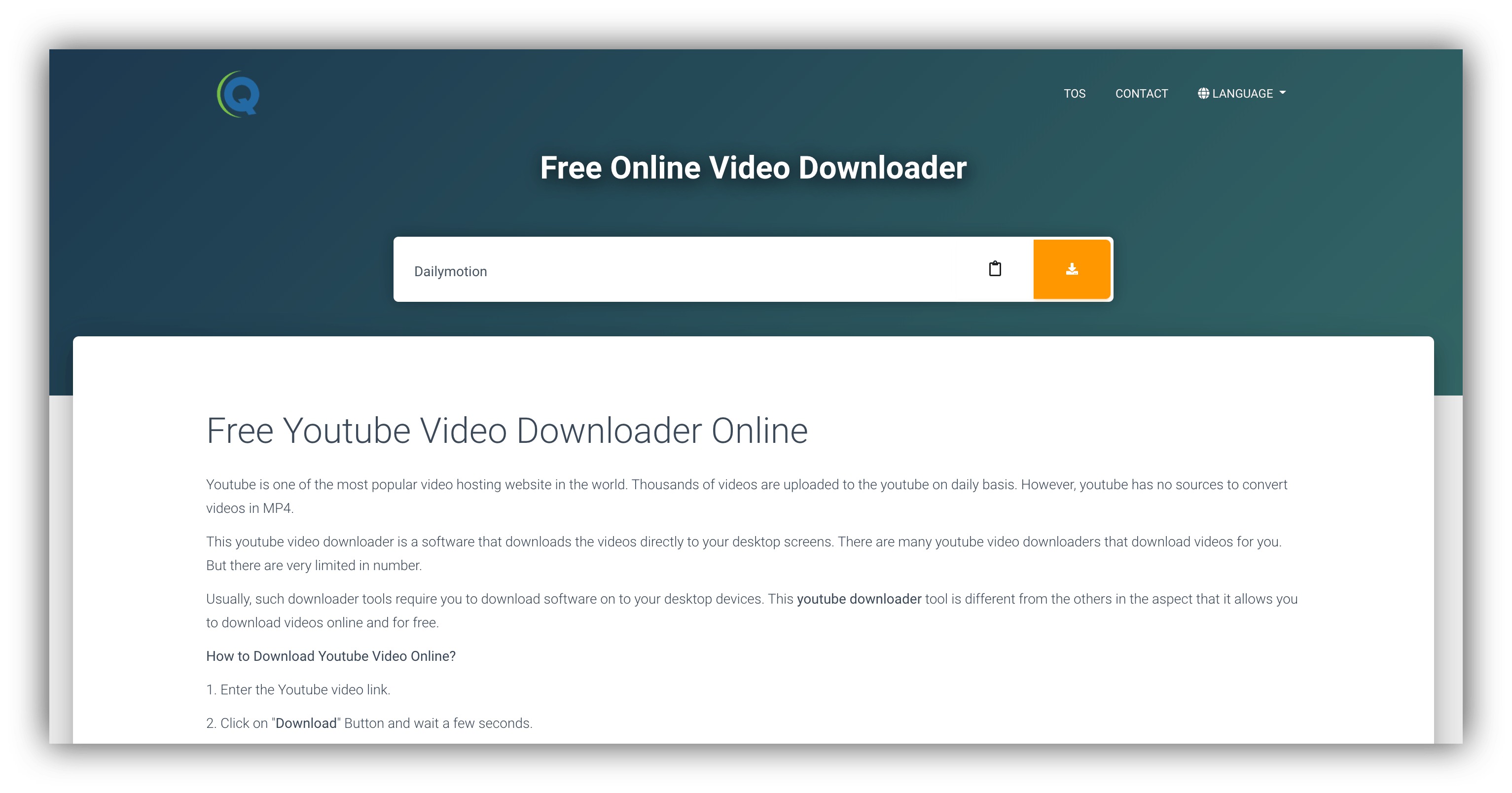 qvideodownloader homepage