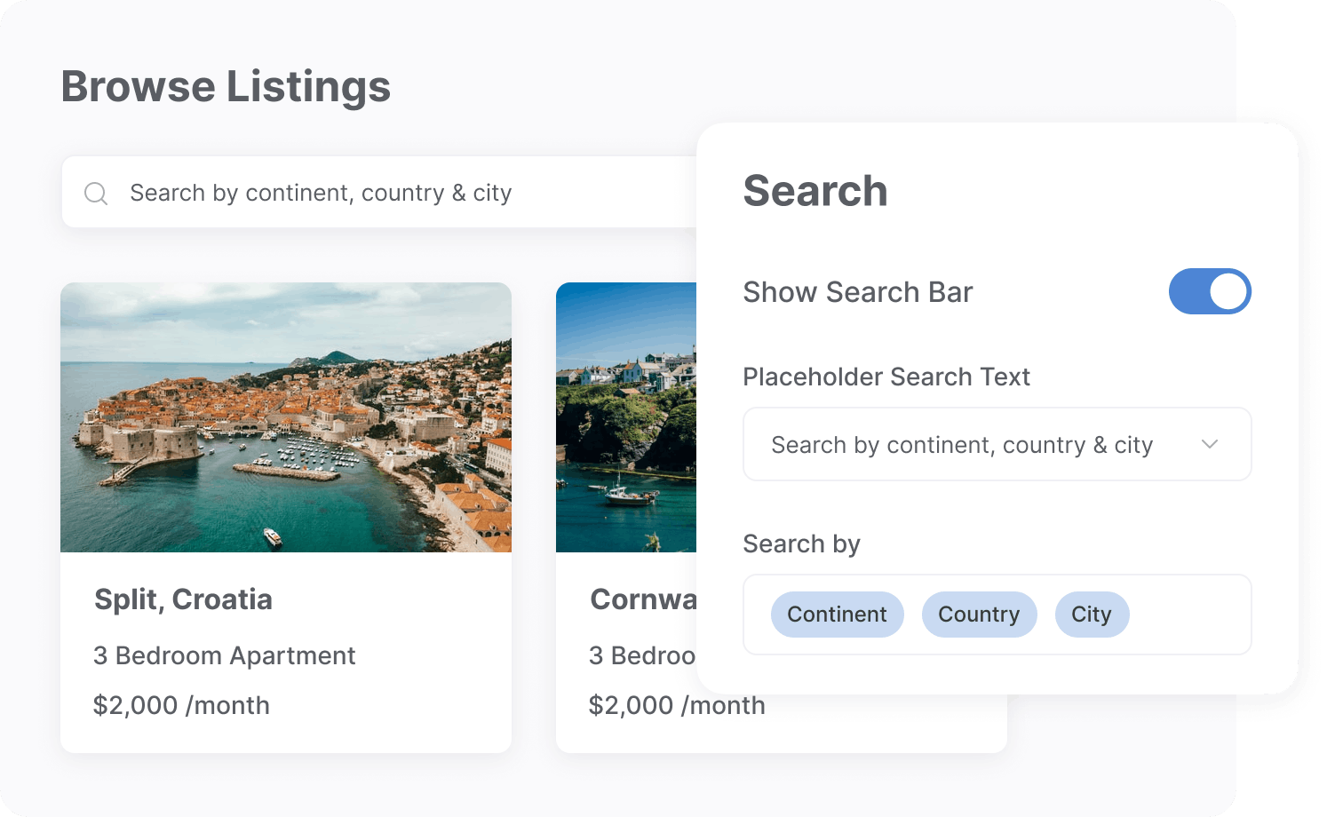 Real-time, dynamic search