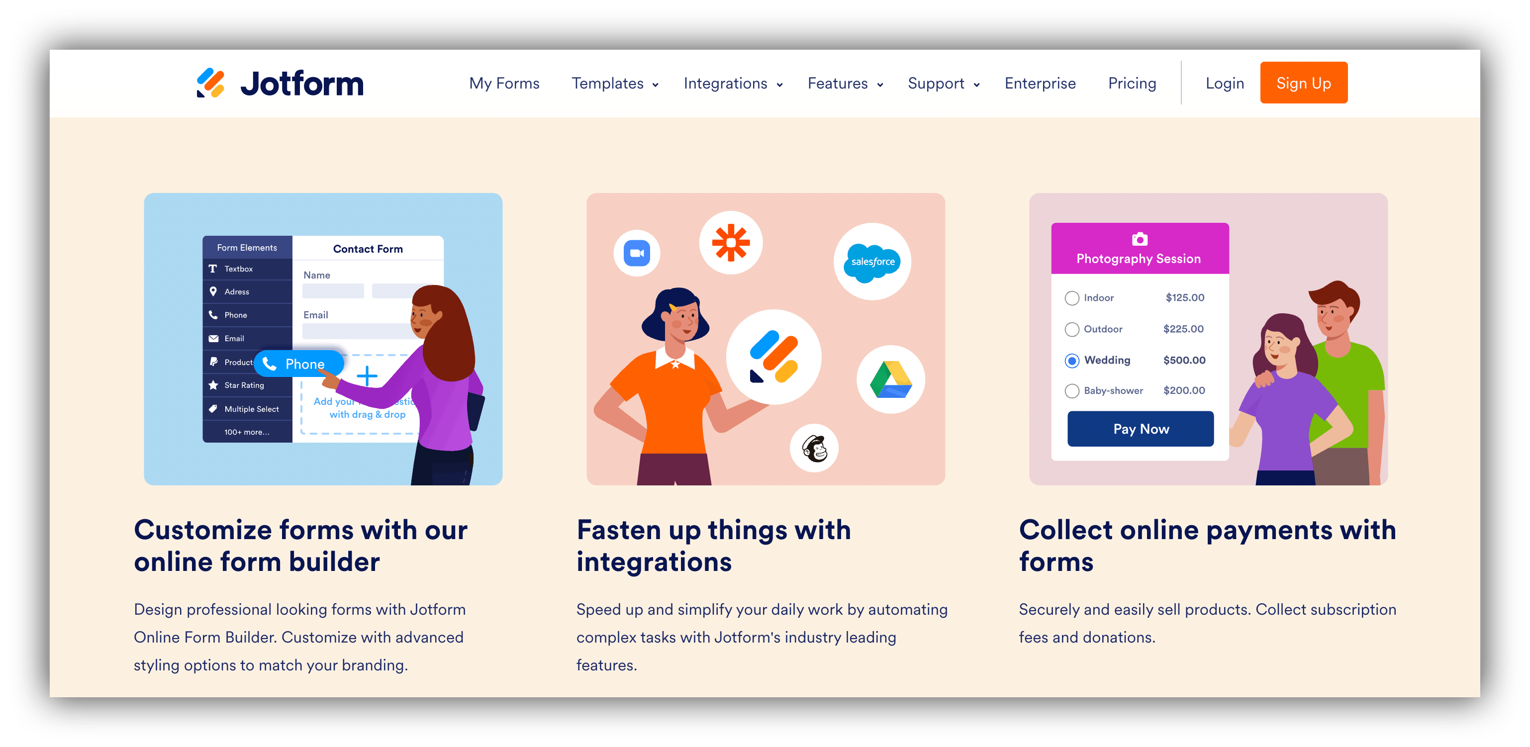 Airtable from alternative Jotform landing page