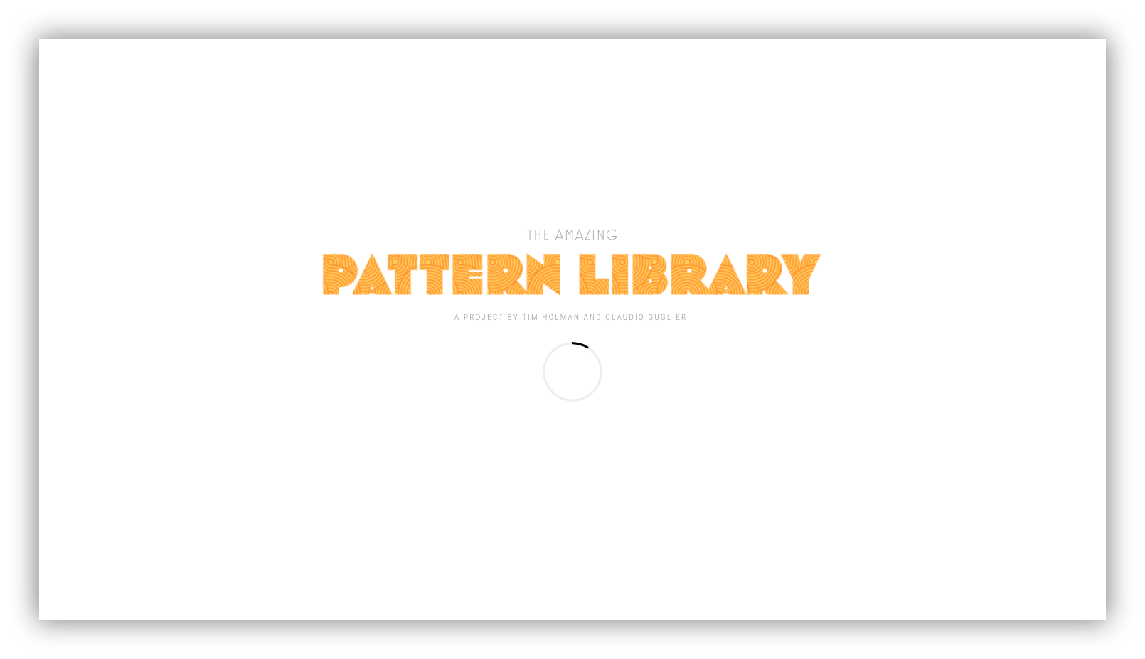 Pattern library home page