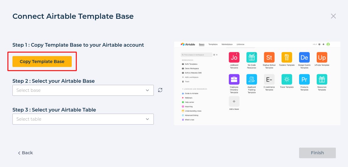 copy template base