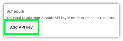 Adding Airtable API key