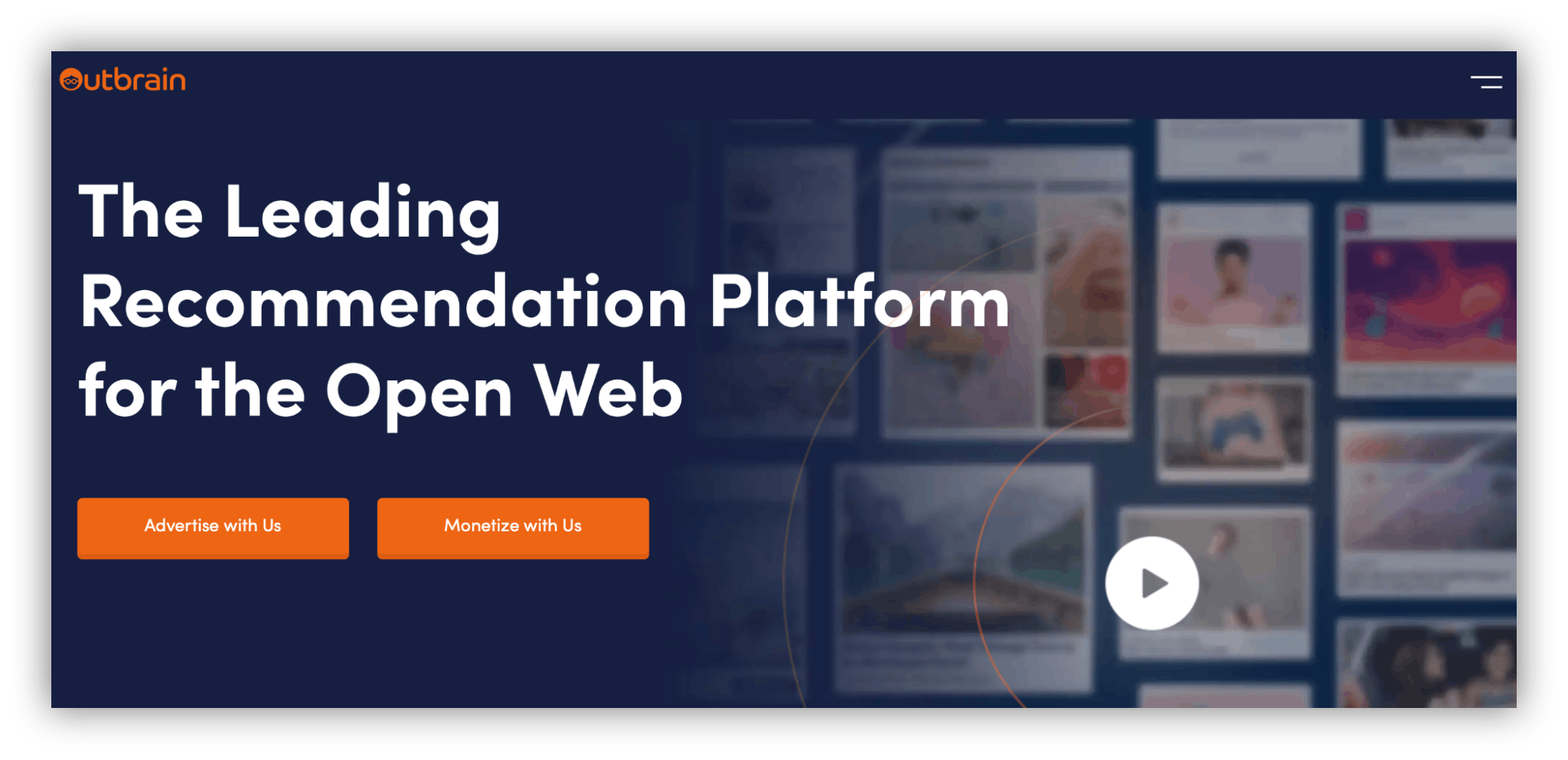 Outbrain landing page
