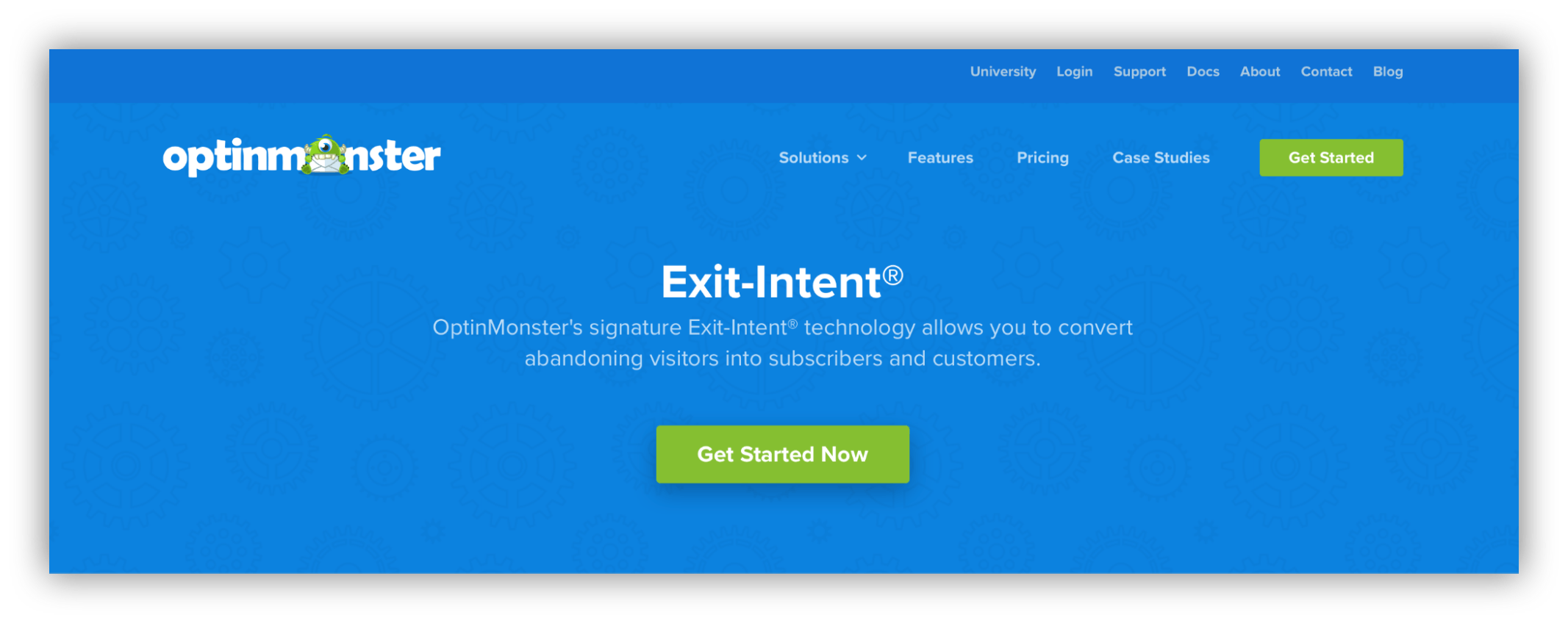 OptinMonster Exit-Intent landing page 