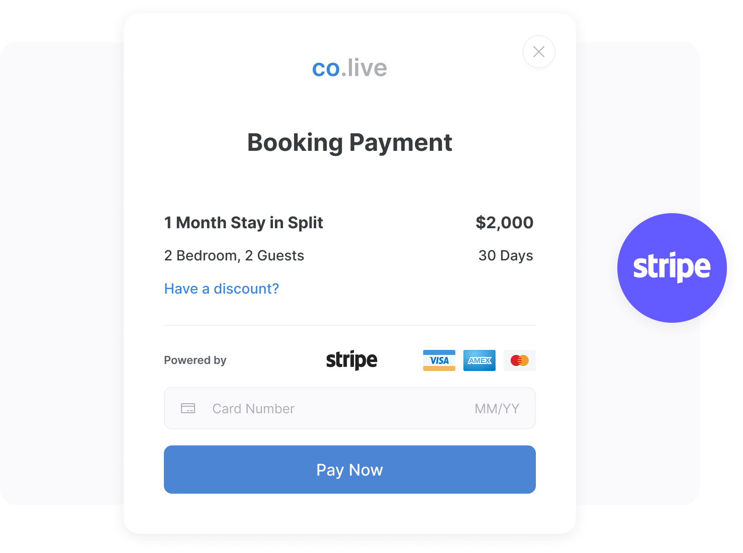 accept payments with Stripe