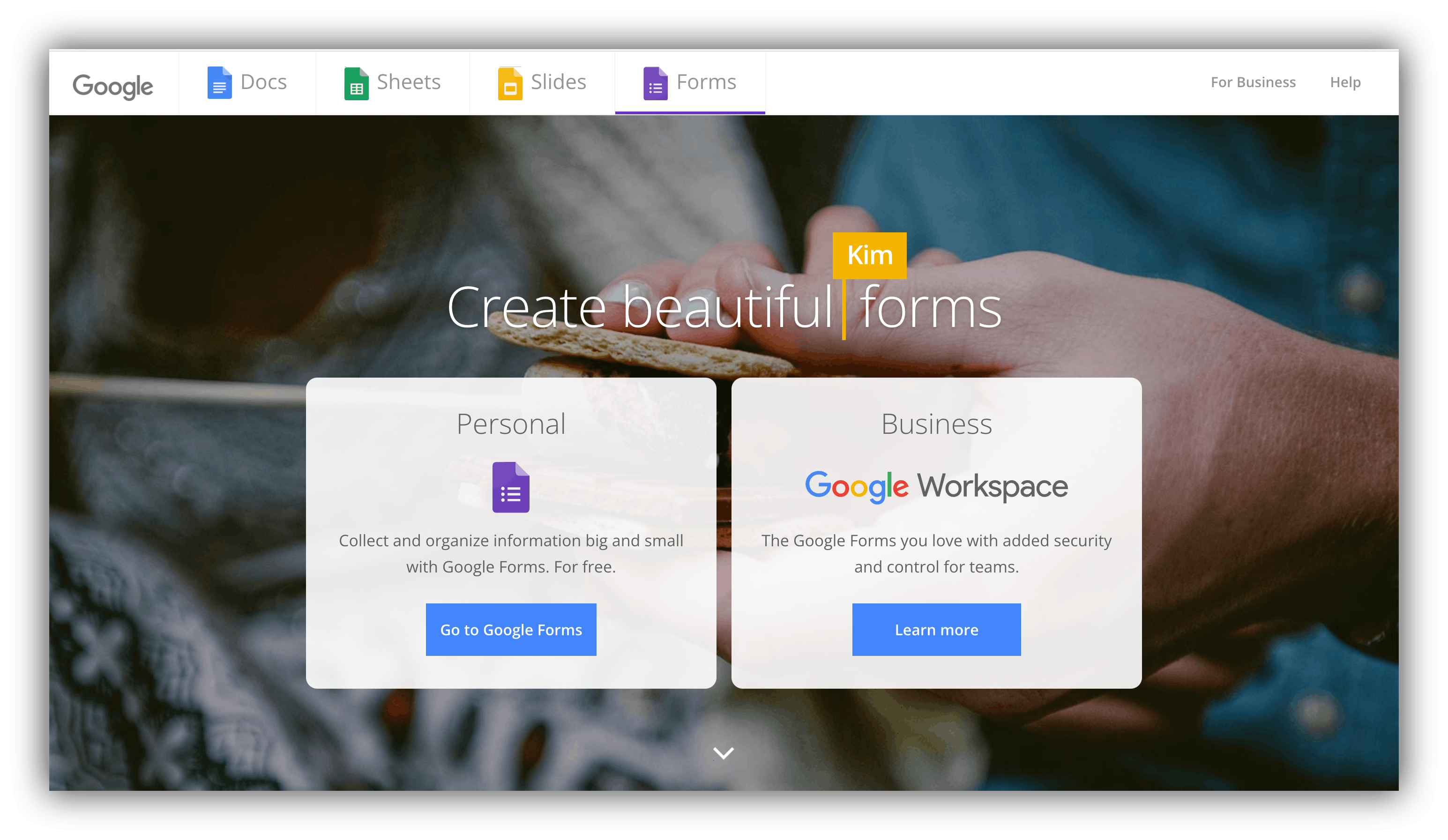 Airtable from alternative Google Forms landing page