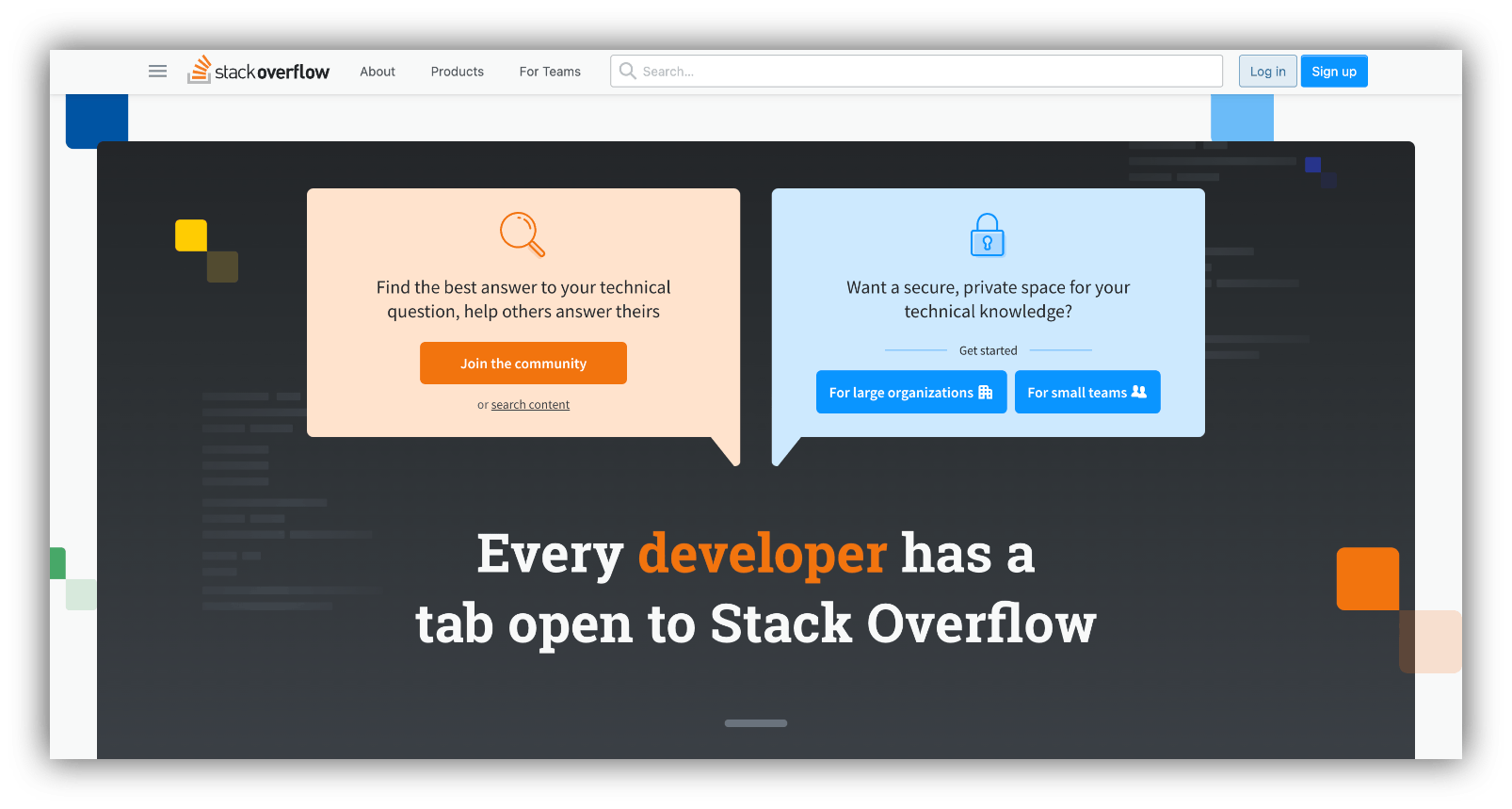 stackoverflow community homepage