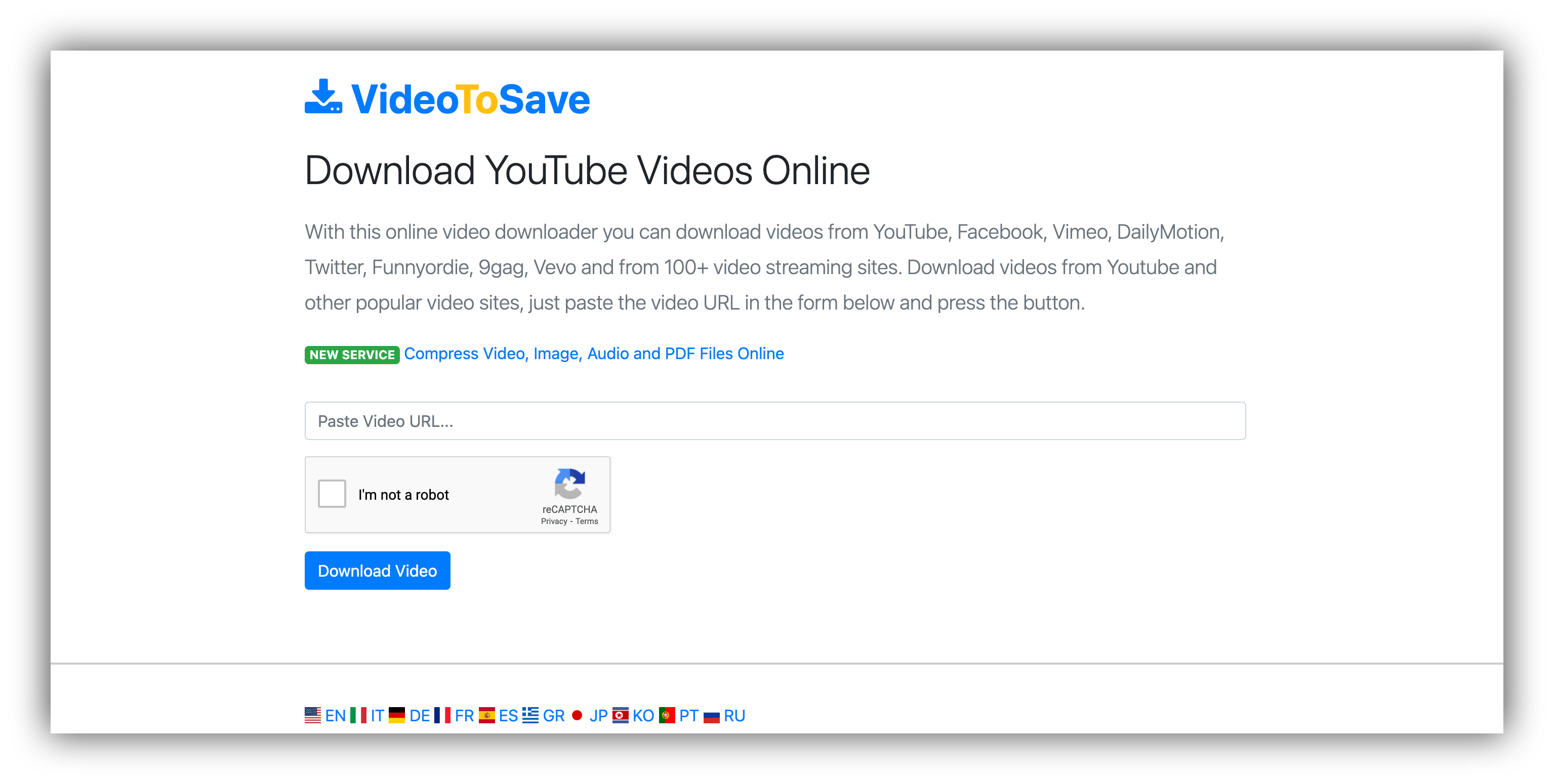 videotosave homepage