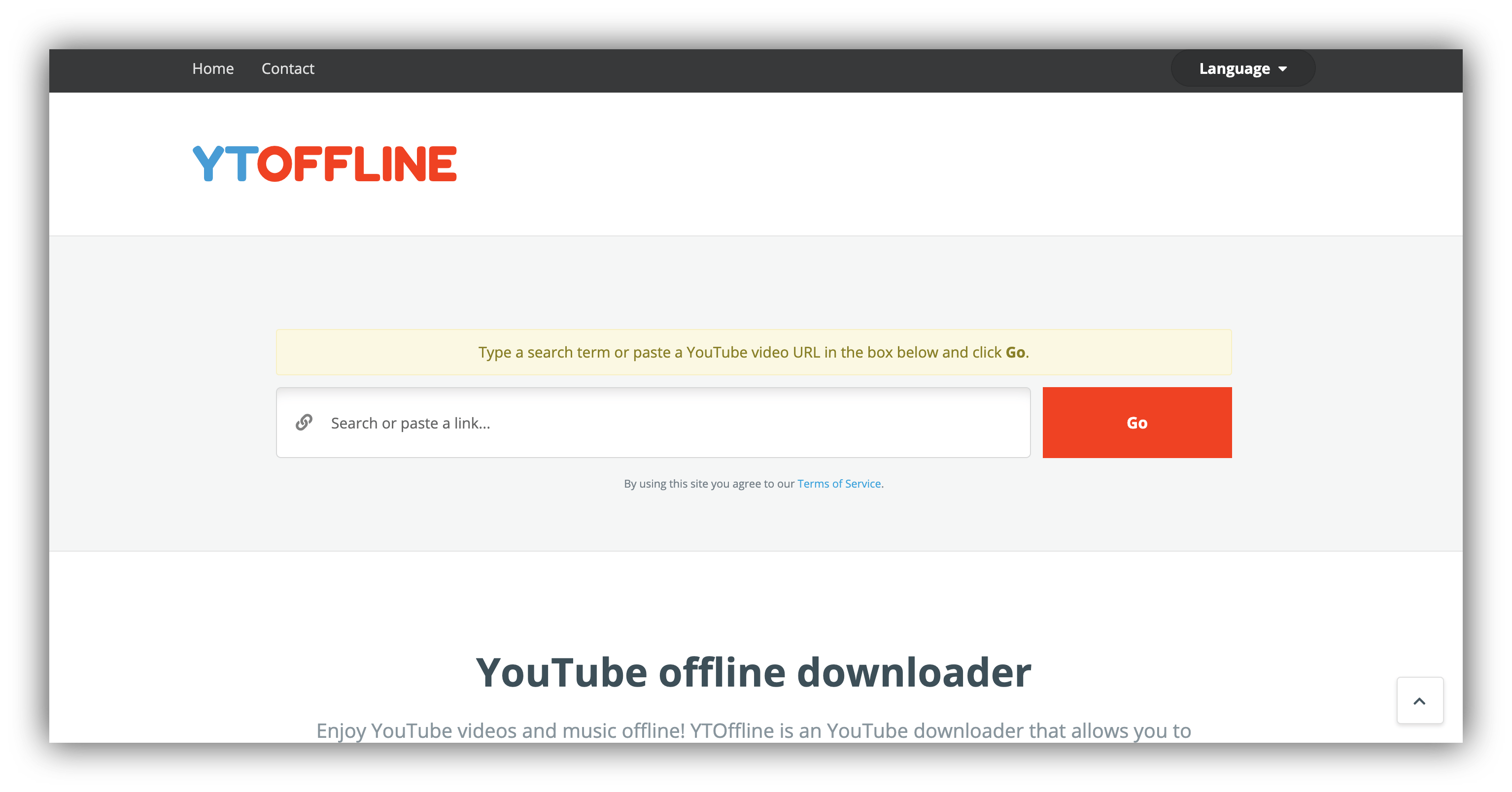 ytoffline homepage