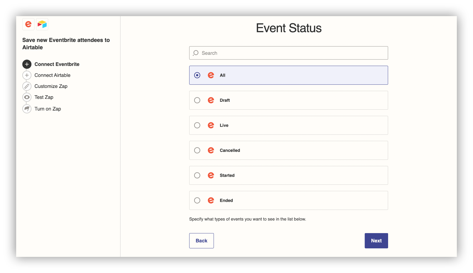 event type