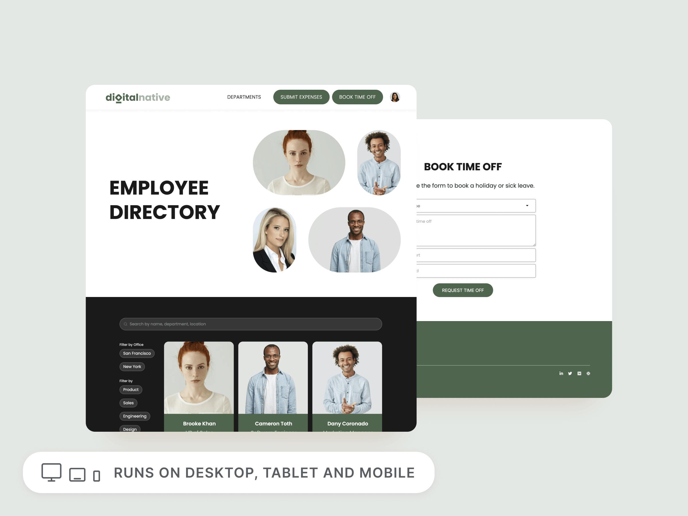 employee directory template cover image