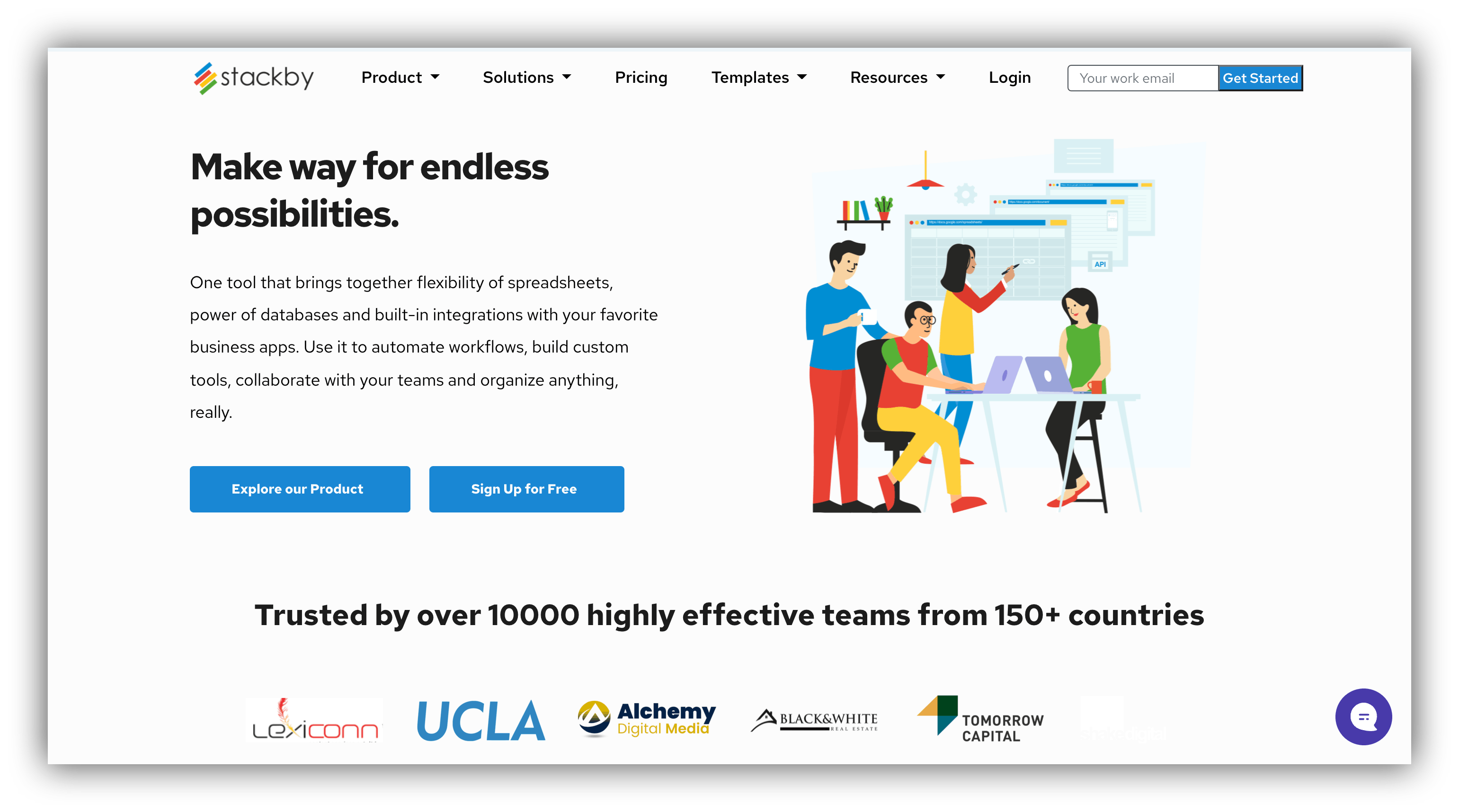 Stackby landing page