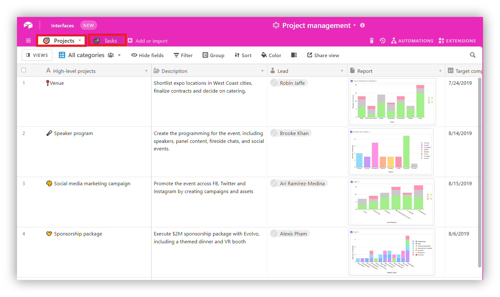 airtable for task management