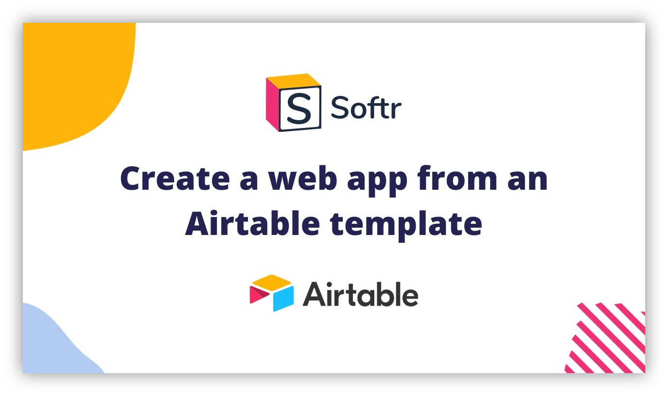 create a web app from an Airtable template