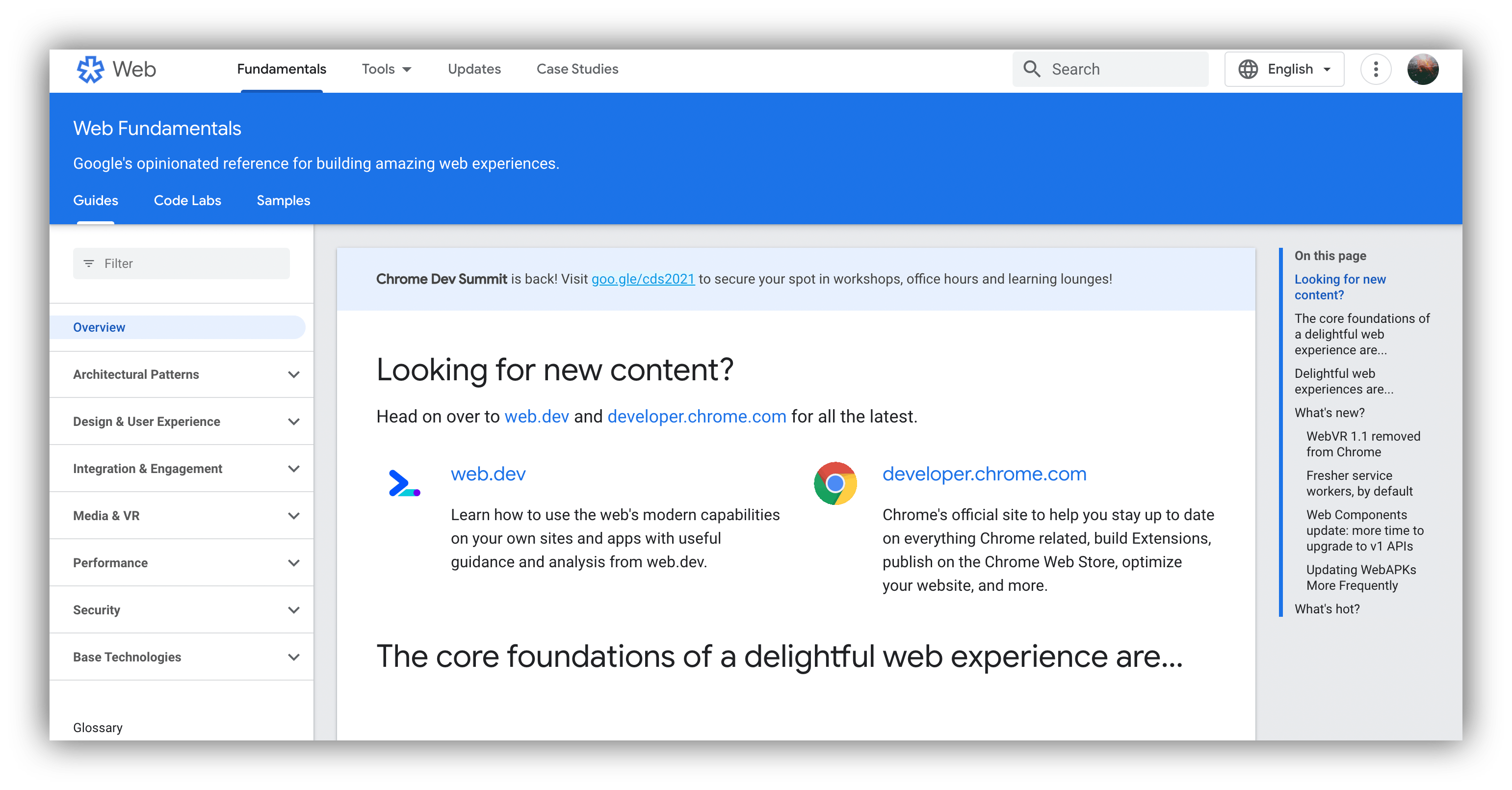 google dev web fundementals style guide