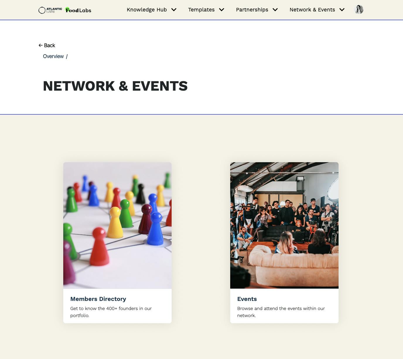 network and events