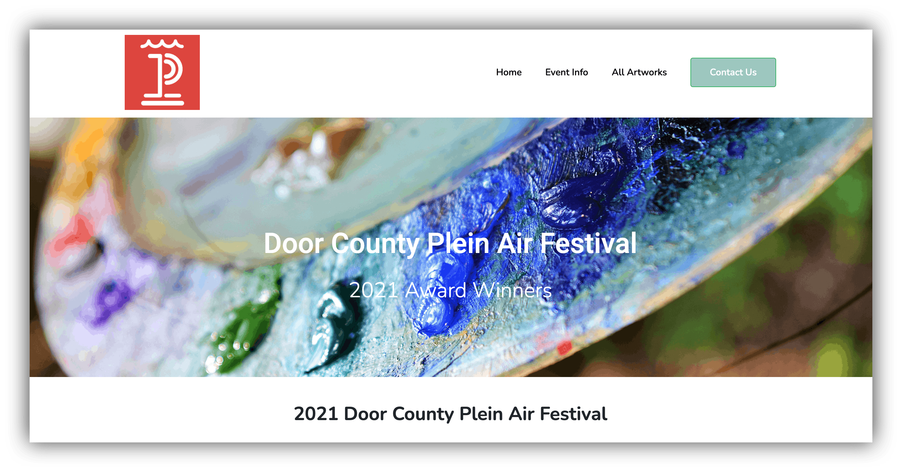 door county plein air festival home page
