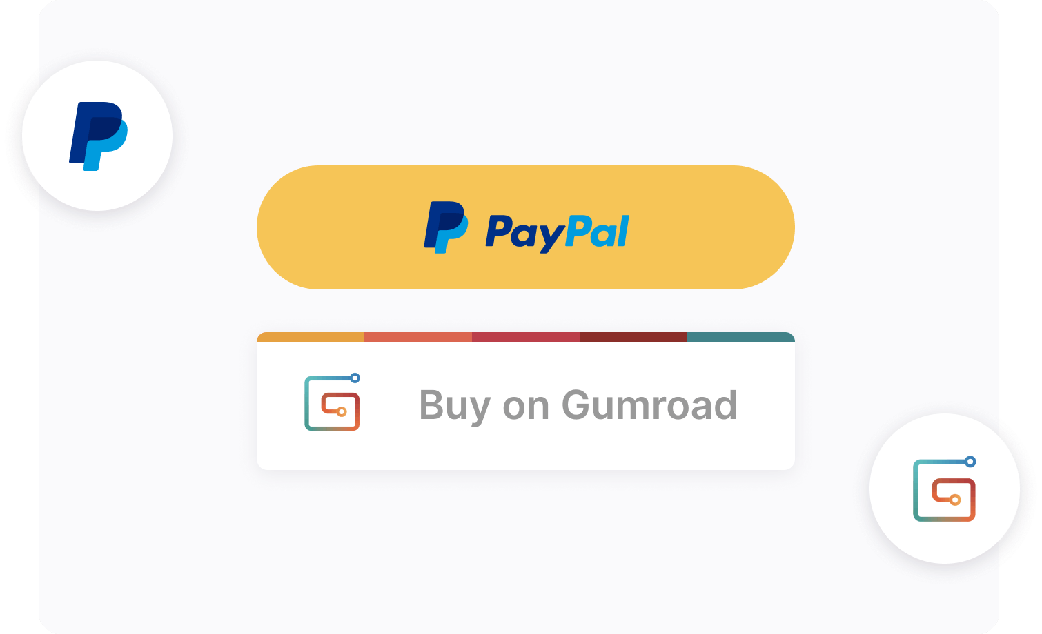 Paypal and Gumroad checkout