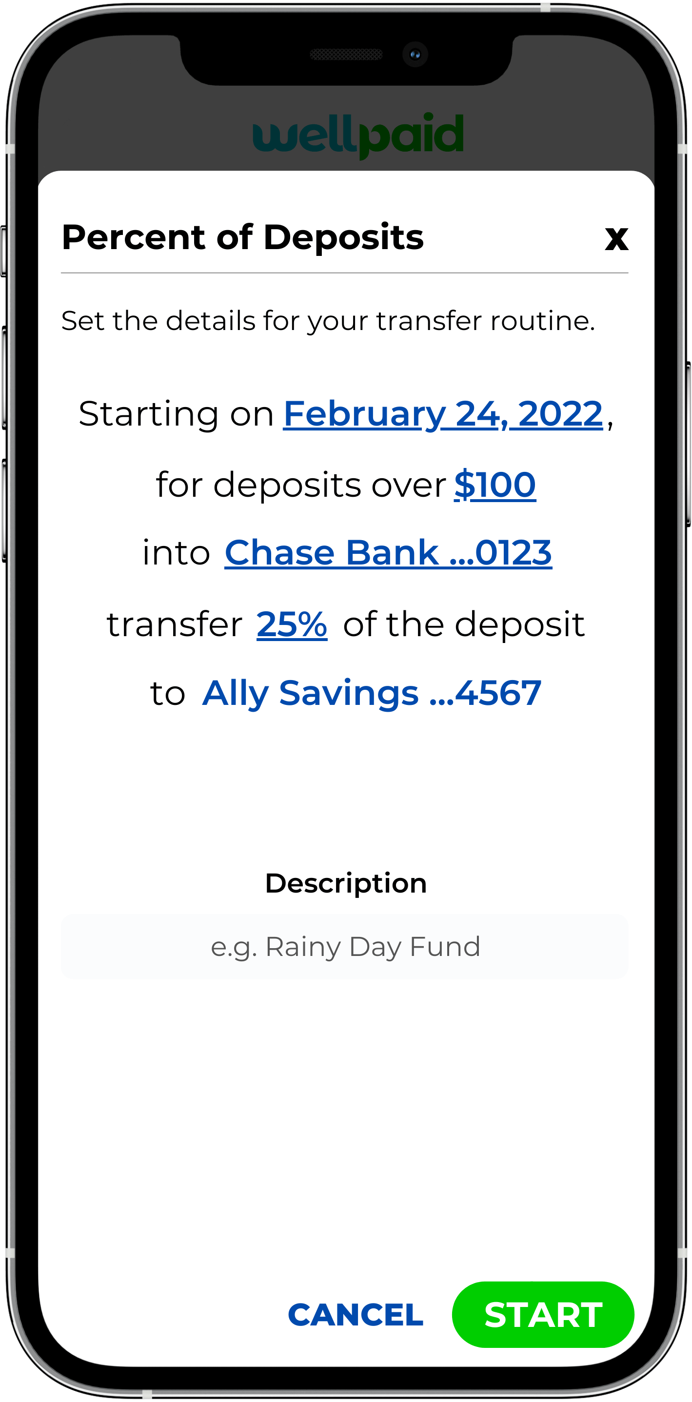WellPaid Recurring Transfers