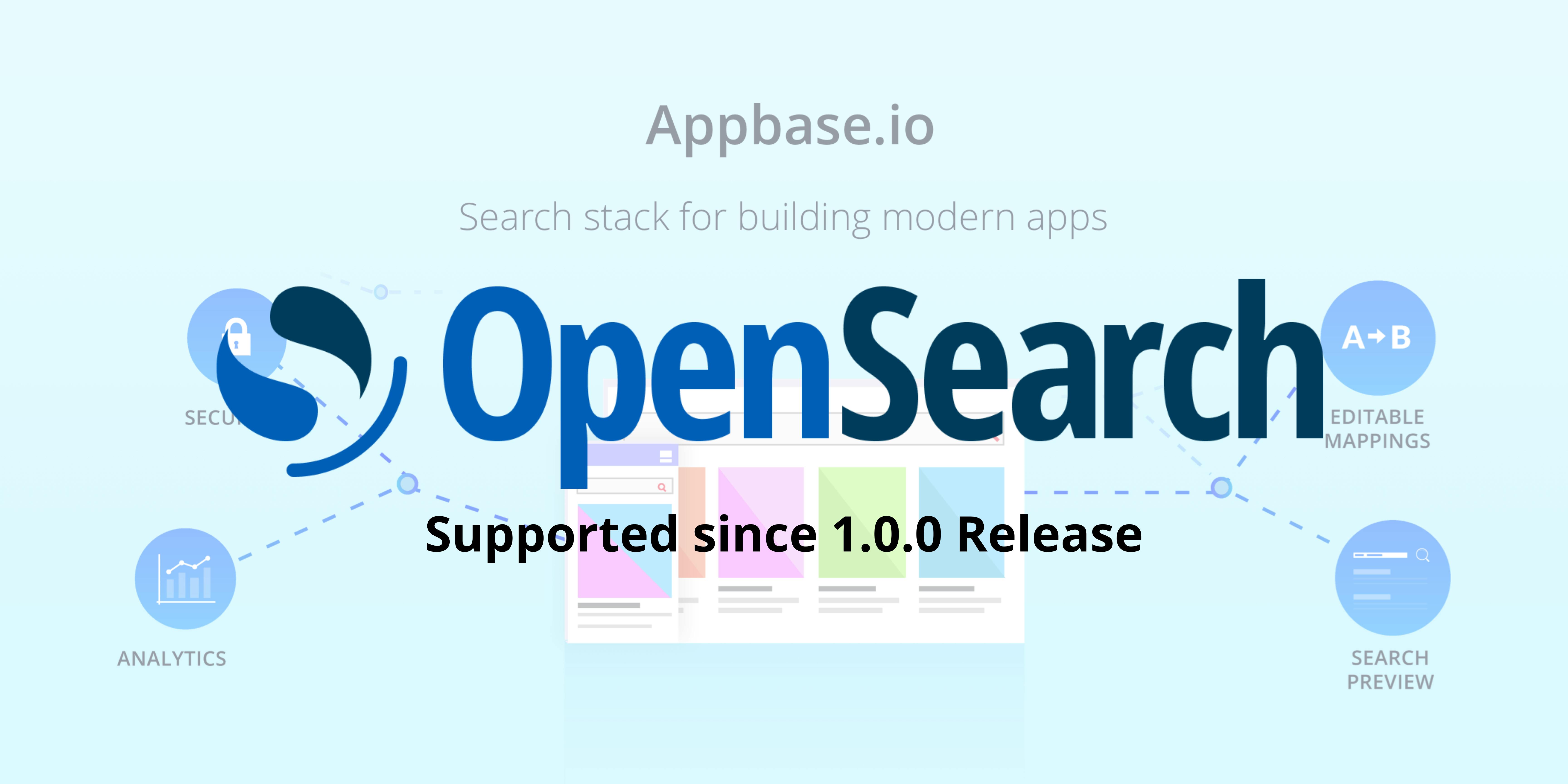 appbase.io opensearch partnership